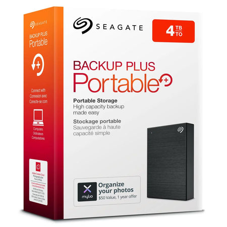 Backup plus Portable 4TB External USB 3.0 Hard Drive - Black