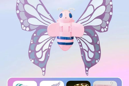 Electric Butterfly Wings Moving Elf Wing with Light Fairy Wings for Kids Birthday Christmas Cosplay Dress up Angel Girls Toy