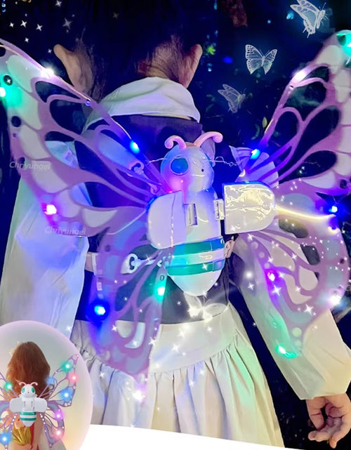 Load image into Gallery viewer, Electric Butterfly Wings Moving Elf Wing with Light Fairy Wings for Kids Birthday Christmas Cosplay Dress up Angel Girls Toy
