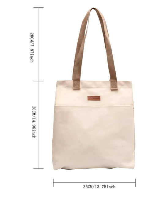 Load image into Gallery viewer, 1Pc Women'S Tote Bag Canvas Sewing Thread Large Capacity Advanced Sense Handbag Convenient Practical Female'S Commuter Bag
