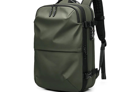 Men Travel Backpack Vacuum Compression 17 Inch Laptop Backpack Business Large Capacity School Backpack Expanded Hiking Backpack