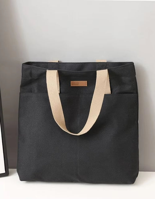 Load image into Gallery viewer, 1Pc Women'S Tote Bag Canvas Sewing Thread Large Capacity Advanced Sense Handbag Convenient Practical Female'S Commuter Bag
