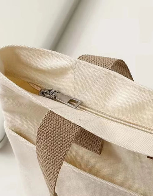 Load image into Gallery viewer, 1Pc Women'S Tote Bag Canvas Sewing Thread Large Capacity Advanced Sense Handbag Convenient Practical Female'S Commuter Bag
